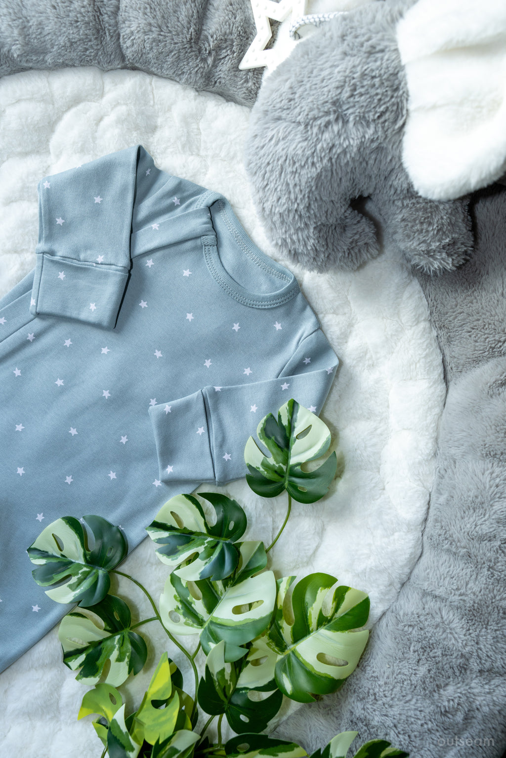 Outseam Sleepsuit Zipper Grey — detail view 3